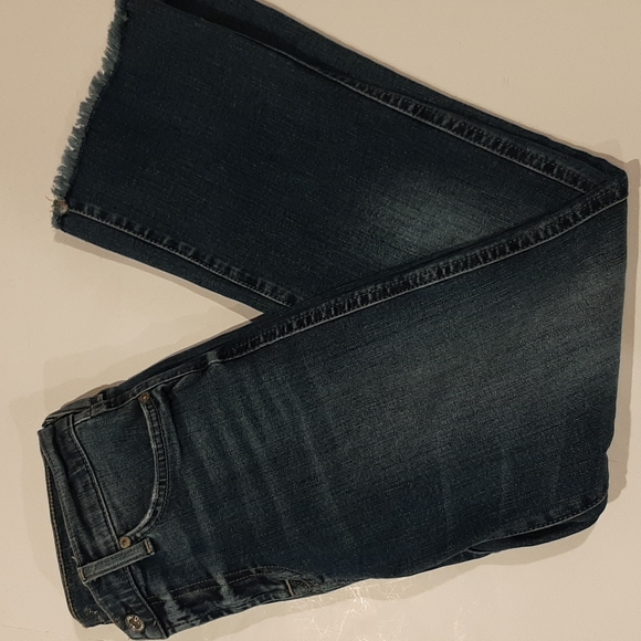 Women's Size 27 7 For All Man Kind Washed Cropped Boot Jeans - Picture 6 of 11